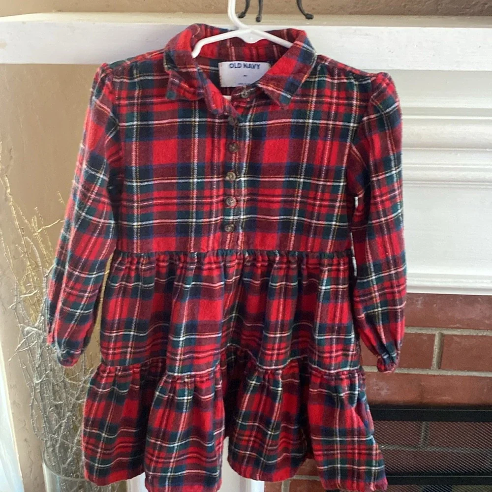 Old Navy Toddlers Red Plaid Dress